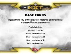 Topps - WWE NXT Hobby Booster Display 2020 (EN) -Sammlerwelt Verkauf 2020 topps wwe nxt 2