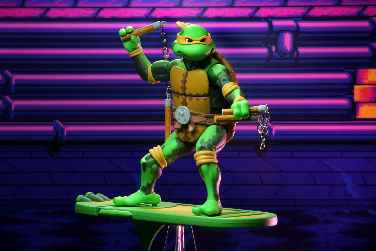 NECA Teenage Mutant Ninja Turtles (1990 Video-Game) - Michelangelo Actionfigur 6 NECA Teenage Mutant Ninja Turtles (1990 Video-Game) - Michelangelo Actionfigur – Bild 4