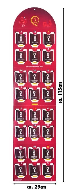 Panini 2022 FIFA World Cup Qatar Sticker Adventskalender Set (DE) -Sammlerwelt Verkauf panini wm2022 adventskalender 14 600
