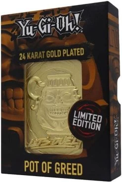 Diverse Fanattik - Yu-Gi-Oh! - Pot Of Greed 24 Karat Gold Plated